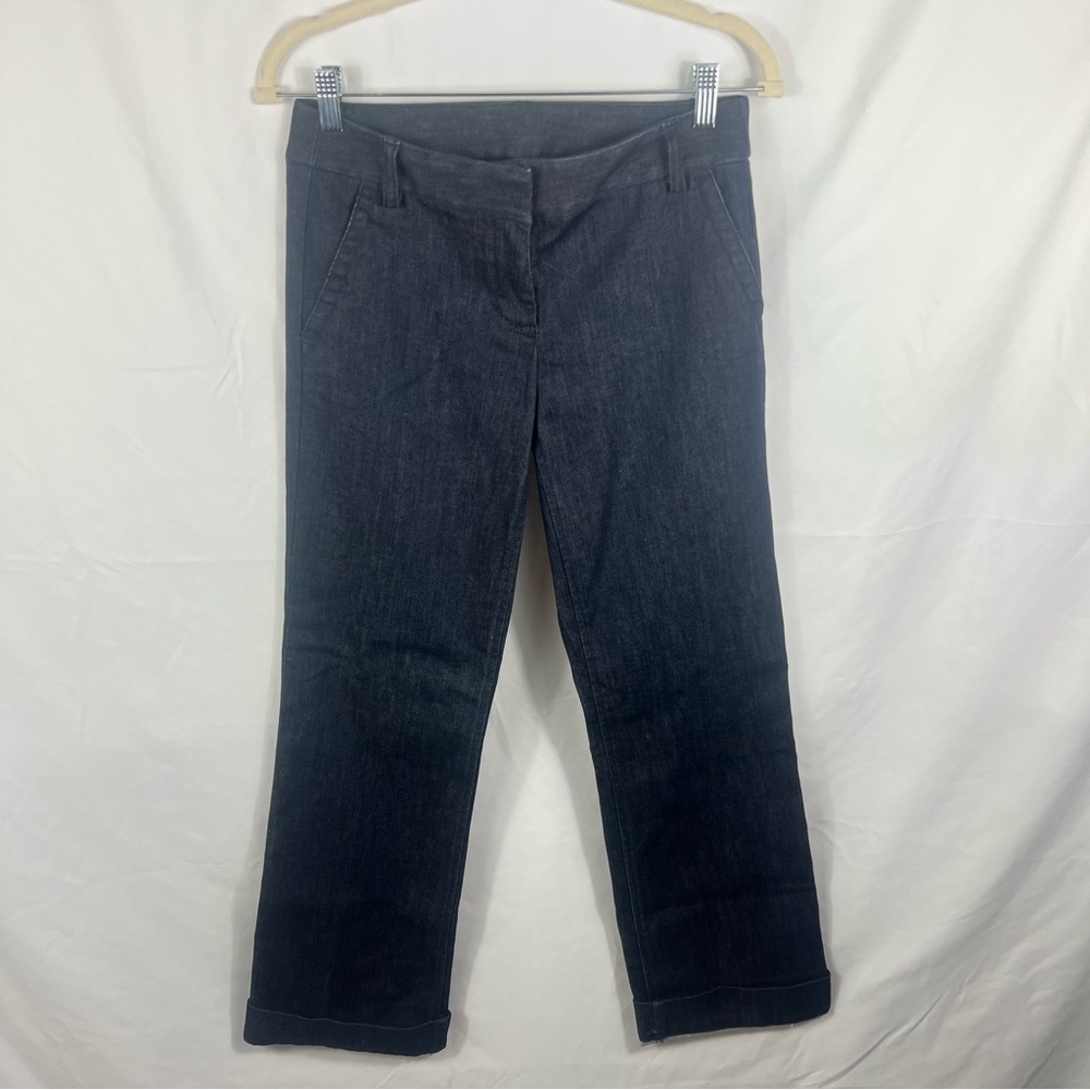 J. Crew Women’s Dark Denim Cuffed Tousers Jeans